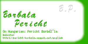 borbala pericht business card